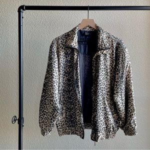 Leopard bomber jacket